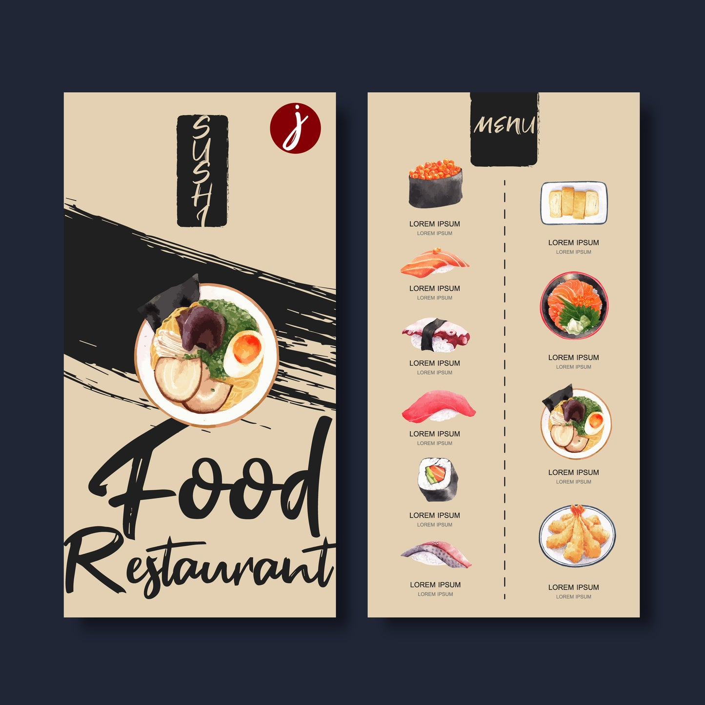 50+ Sushi Restaurant Menu Templates | Printable Japanese Menu Design Bundle for Dine-in, Takeout & Promotions