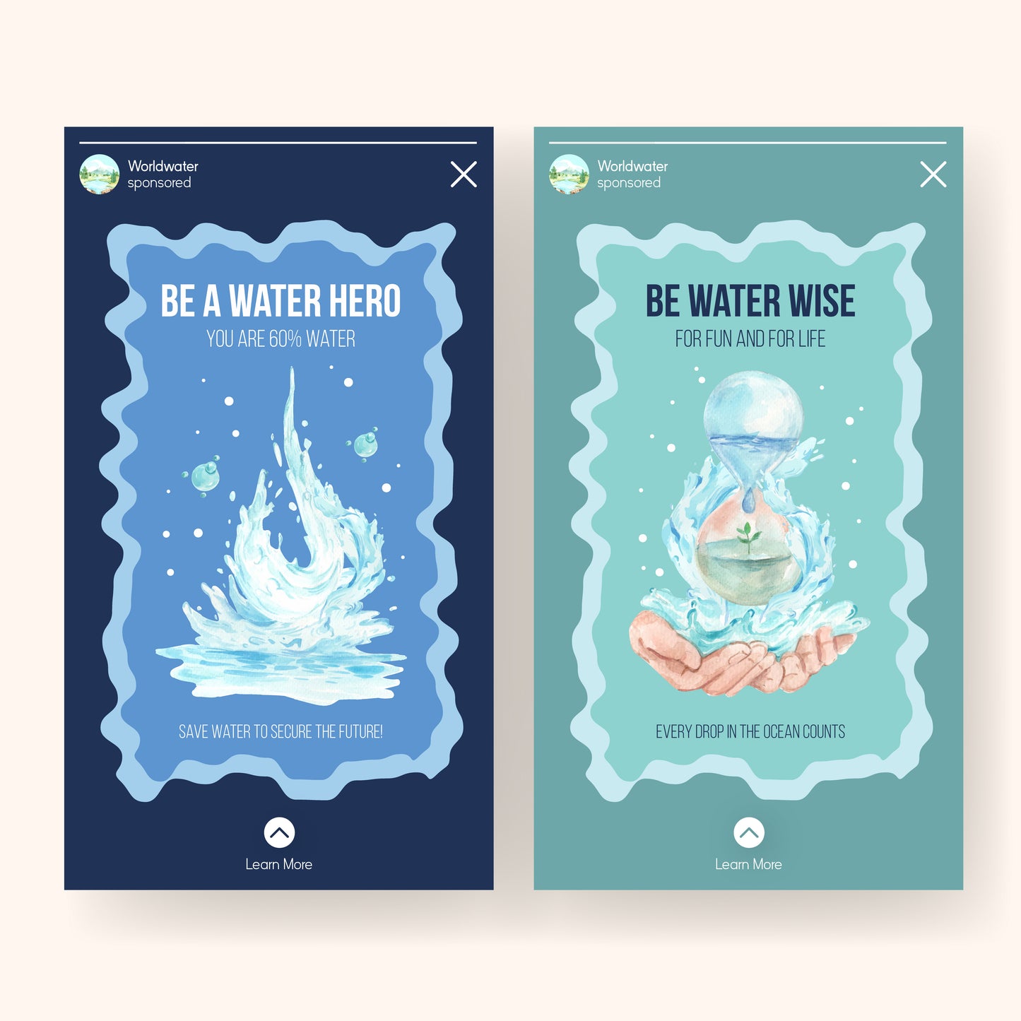 21 World Water Day Poster & Social Media Templates | Printable Water Conservation Awareness Designs