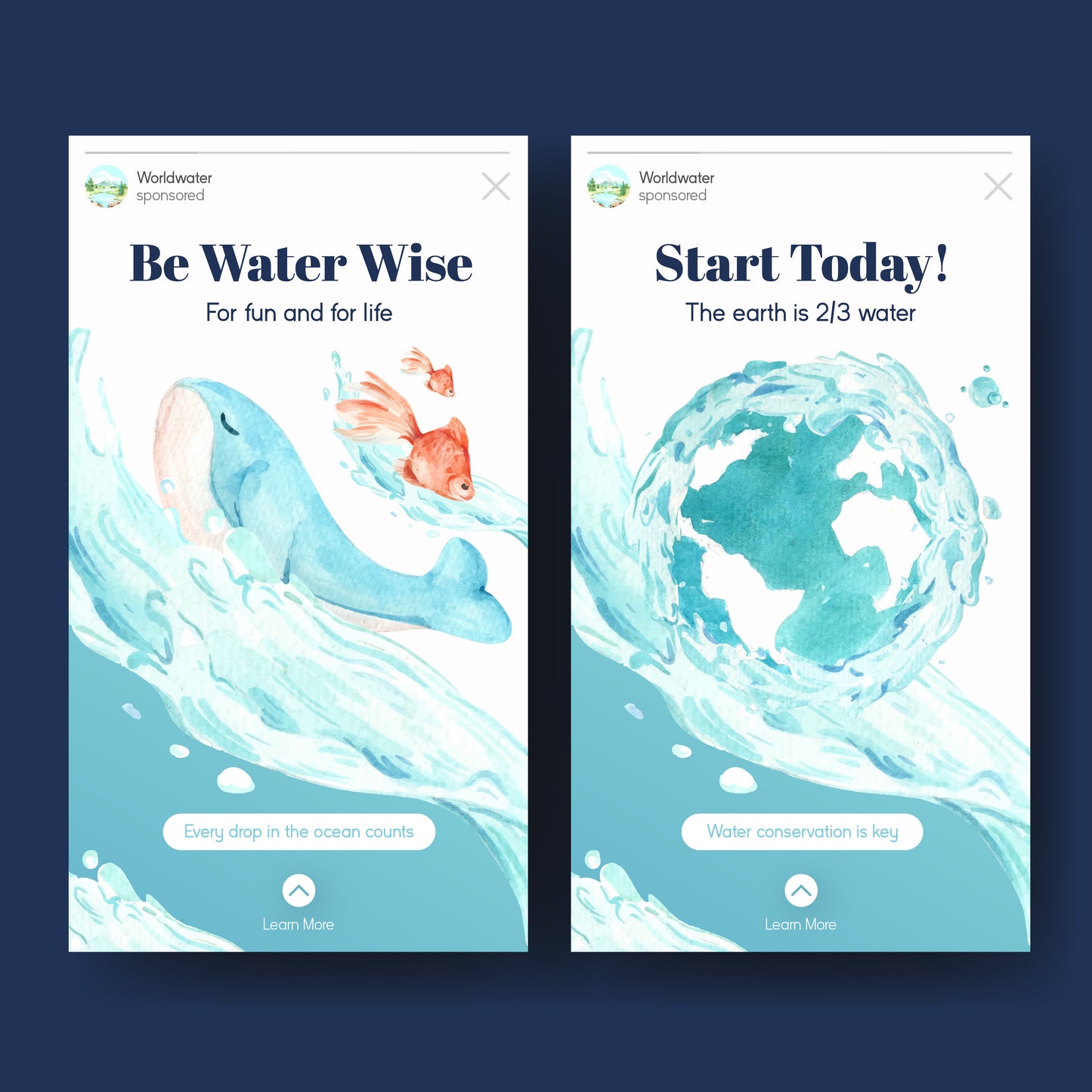 21 World Water Day Poster & Social Media Templates | Printable Water Conservation Awareness Designs