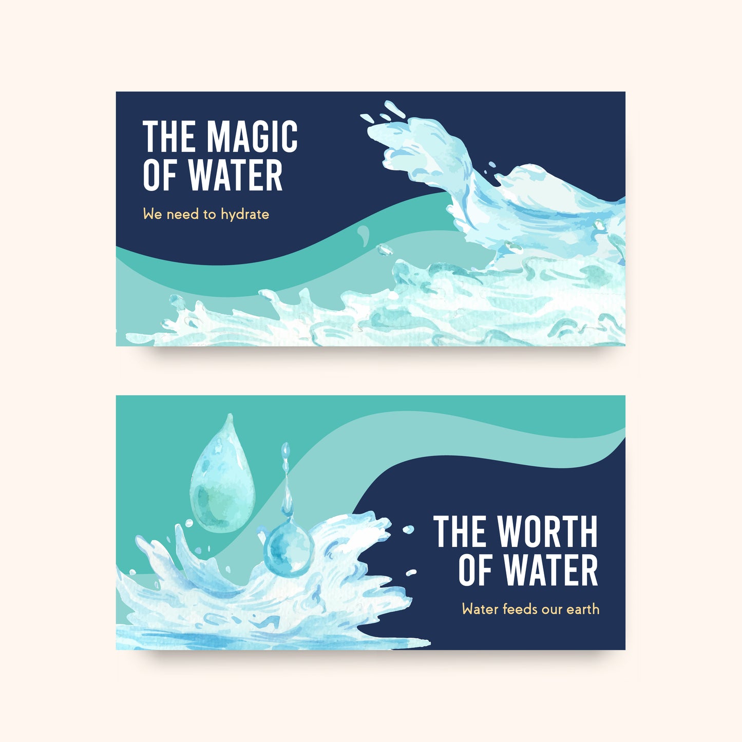21 World Water Day Poster & Social Media Templates | Printable Water Conservation Awareness Designs