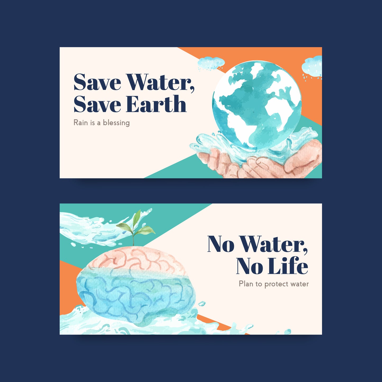 21 World Water Day Poster & Social Media Templates | Printable Water Conservation Awareness Designs