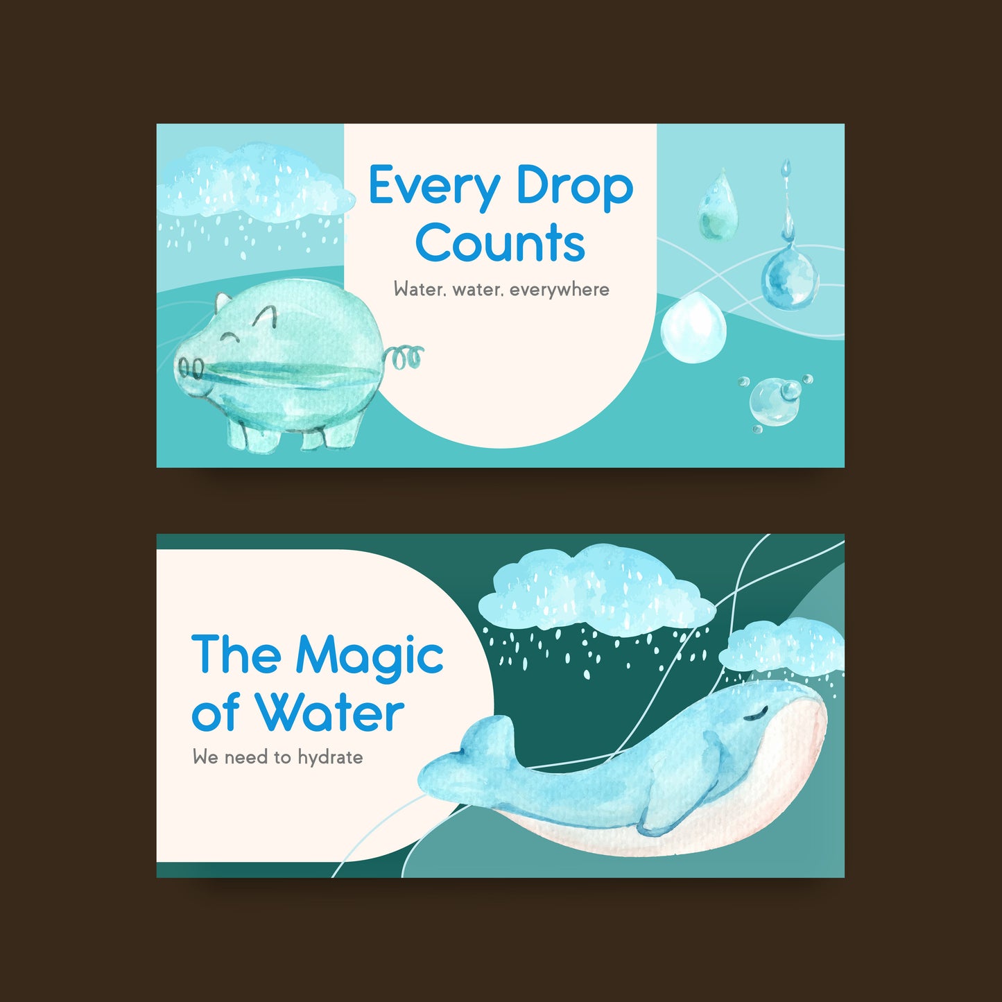 21 World Water Day Poster & Social Media Templates | Printable Water Conservation Awareness Designs
