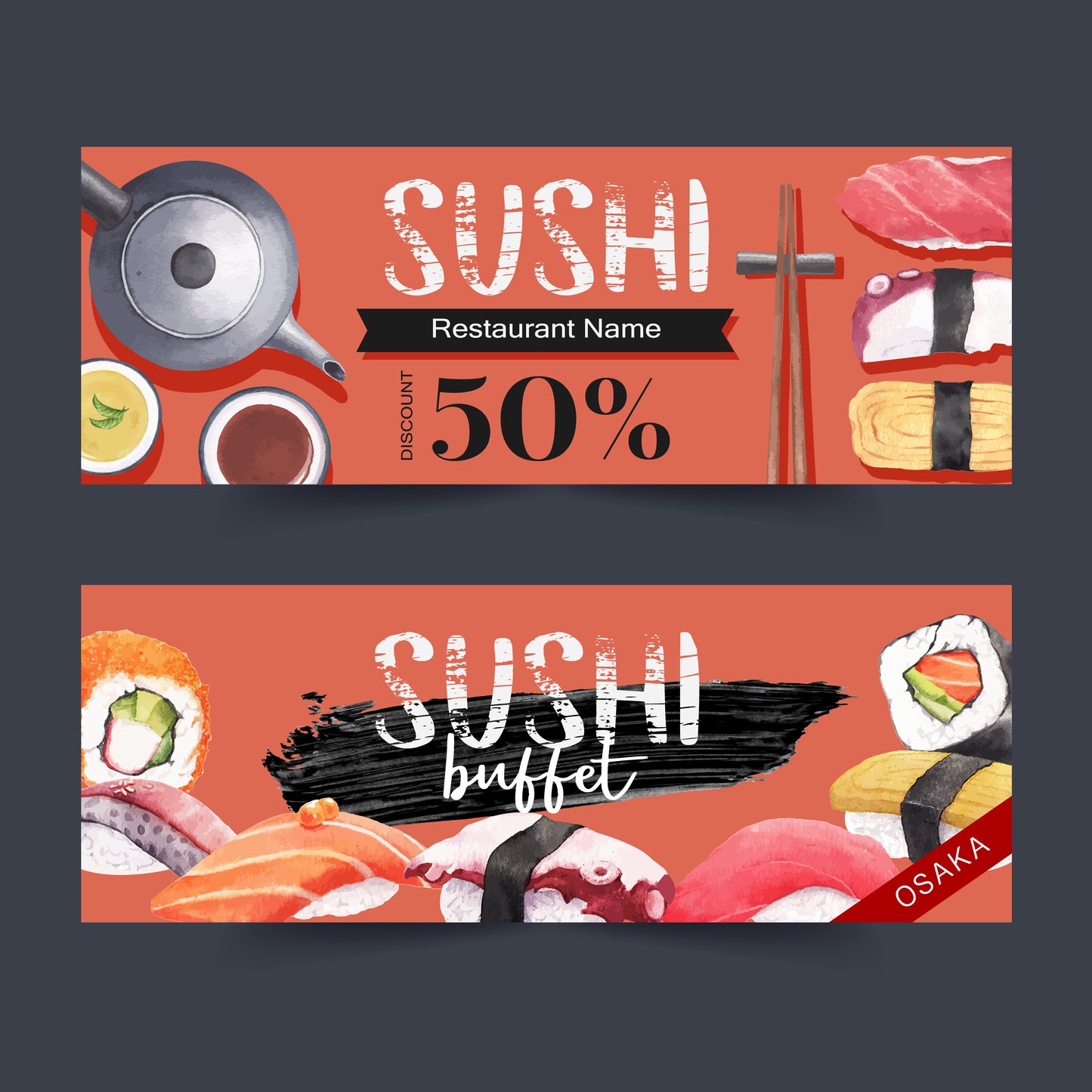 50+ Sushi Restaurant Menu Templates | Printable Japanese Menu Design Bundle for Dine-in, Takeout & Promotions