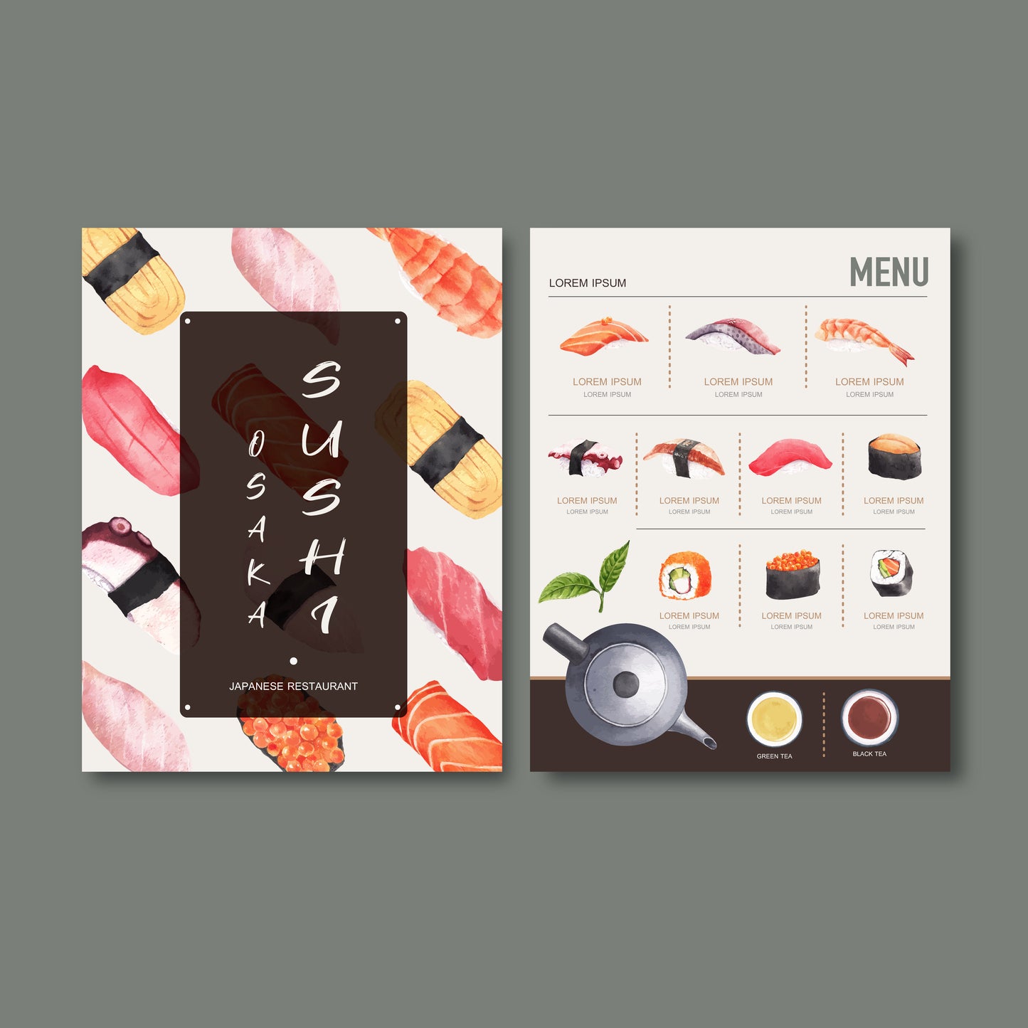 50+ Sushi Restaurant Menu Templates | Printable Japanese Menu Design Bundle for Dine-in, Takeout & Promotions