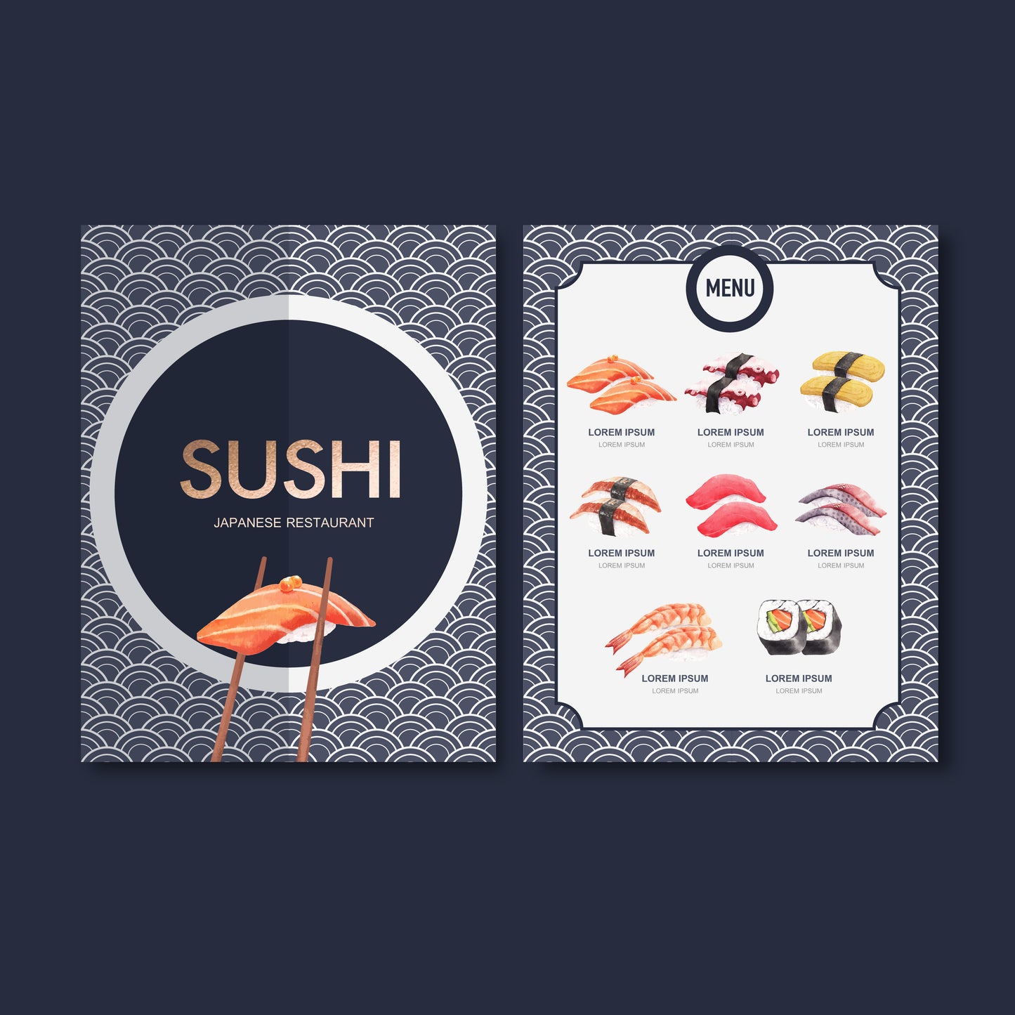50+ Sushi Restaurant Menu Templates | Printable Japanese Menu Design Bundle for Dine-in, Takeout & Promotions