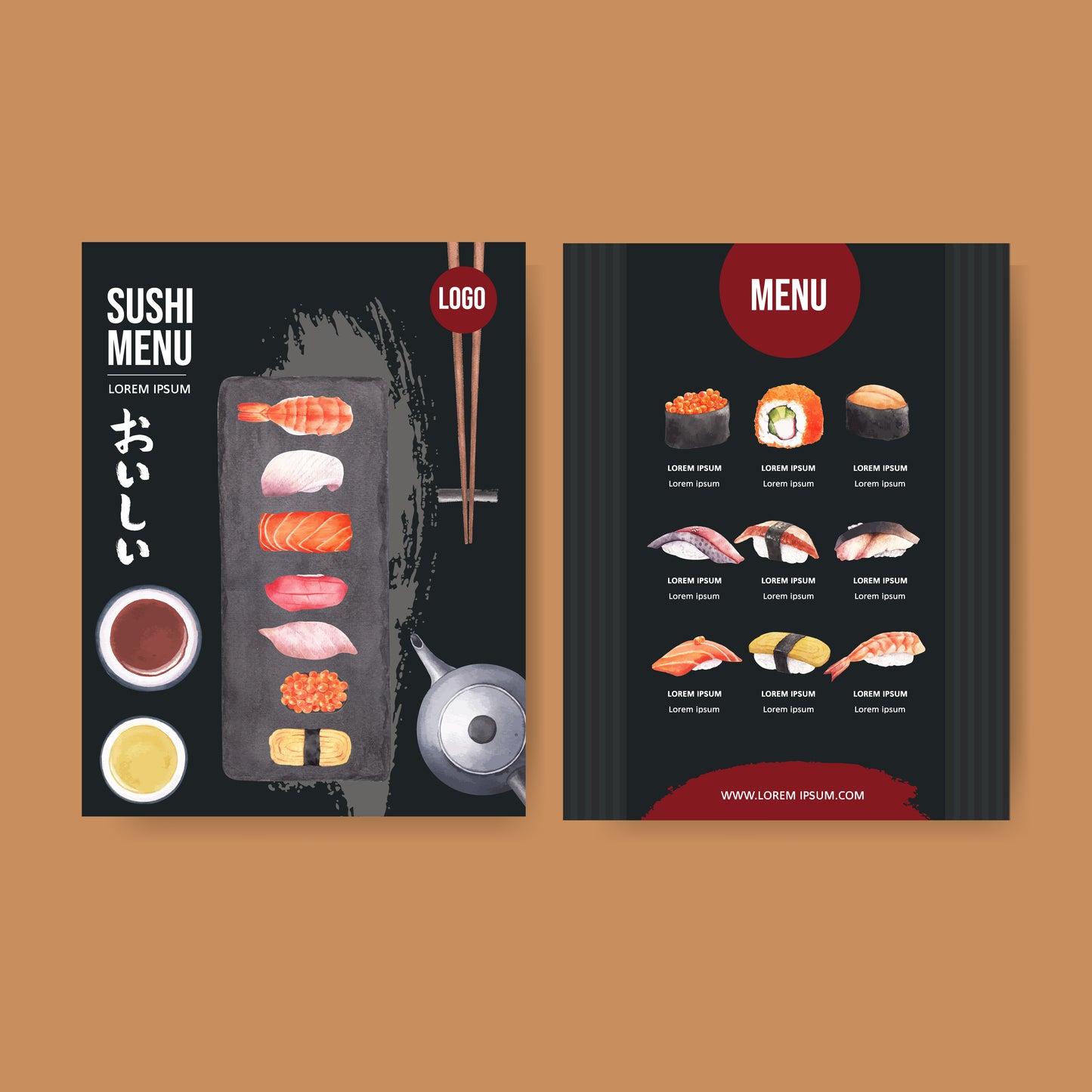50+ Sushi Restaurant Menu Templates | Printable Japanese Menu Design Bundle for Dine-in, Takeout & Promotions