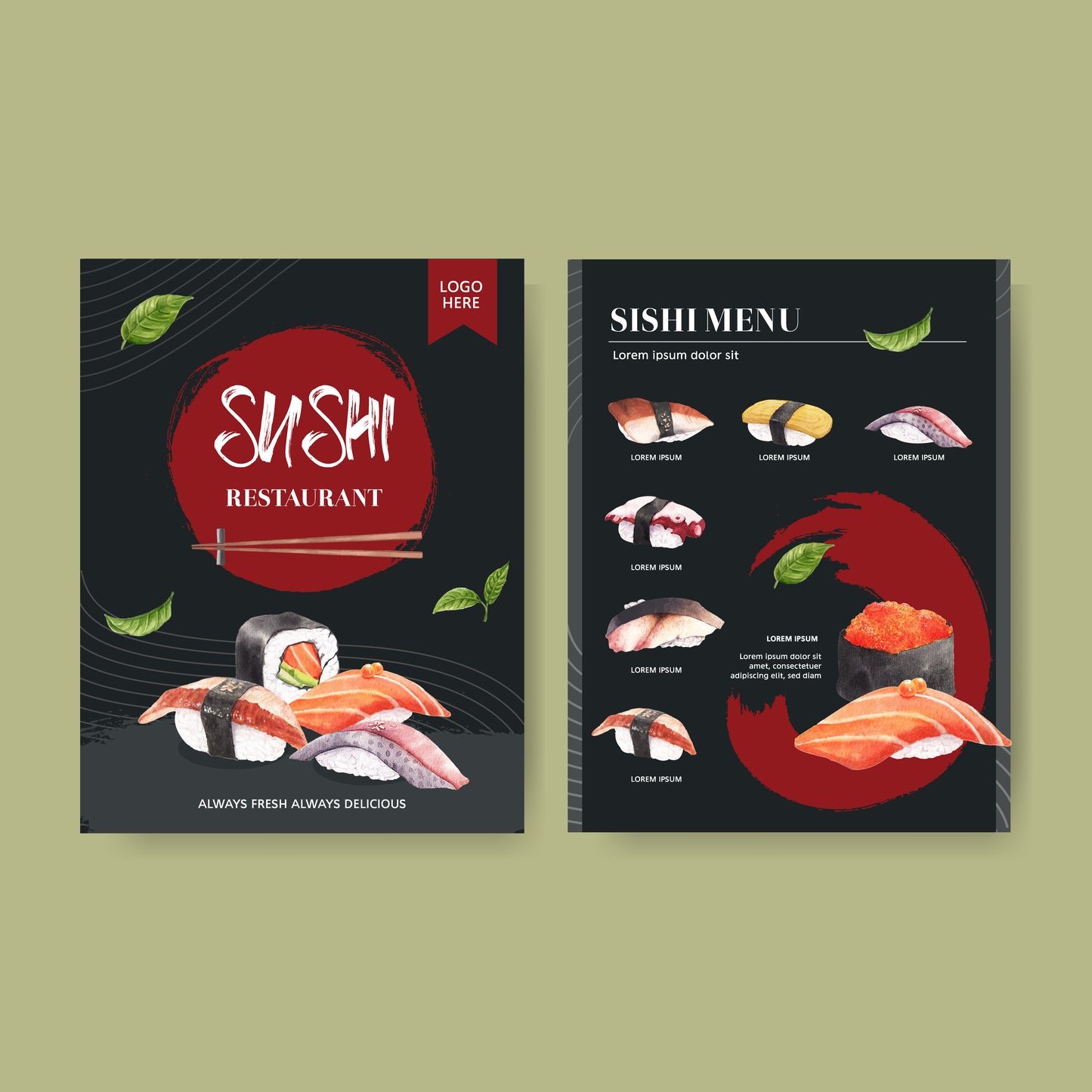 50+ Sushi Restaurant Menu Templates | Printable Japanese Menu Design Bundle for Dine-in, Takeout & Promotions