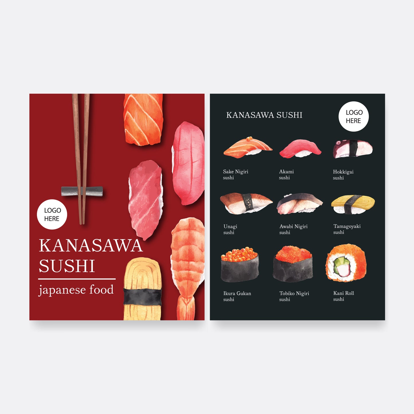 50+ Sushi Restaurant Menu Templates | Printable Japanese Menu Design Bundle for Dine-in, Takeout & Promotions