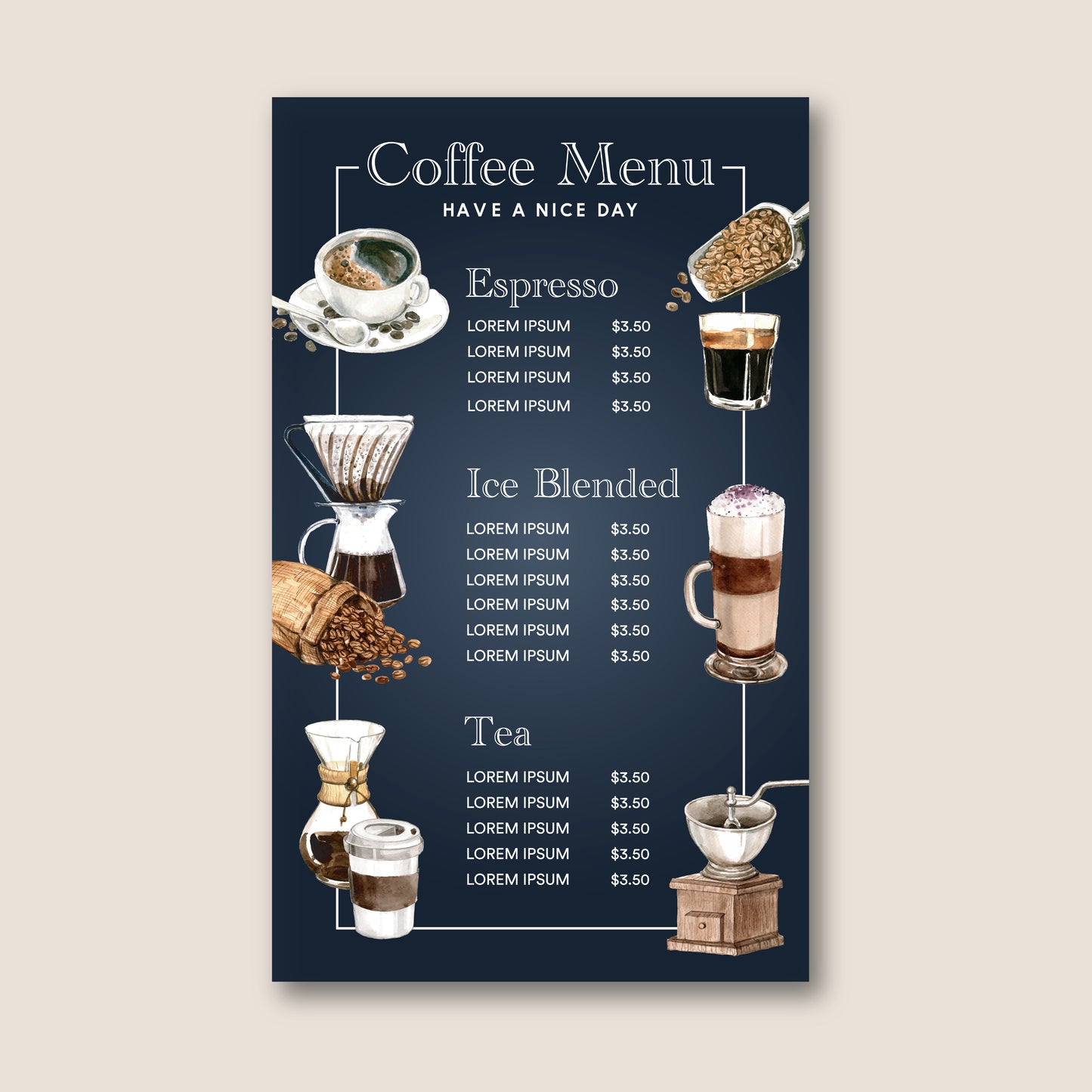 19 Bubble Tea & Coffee Shop Menu Templates | Printable Drink Menu Designs for Milk Tea Bars, Cafés & Takeout
