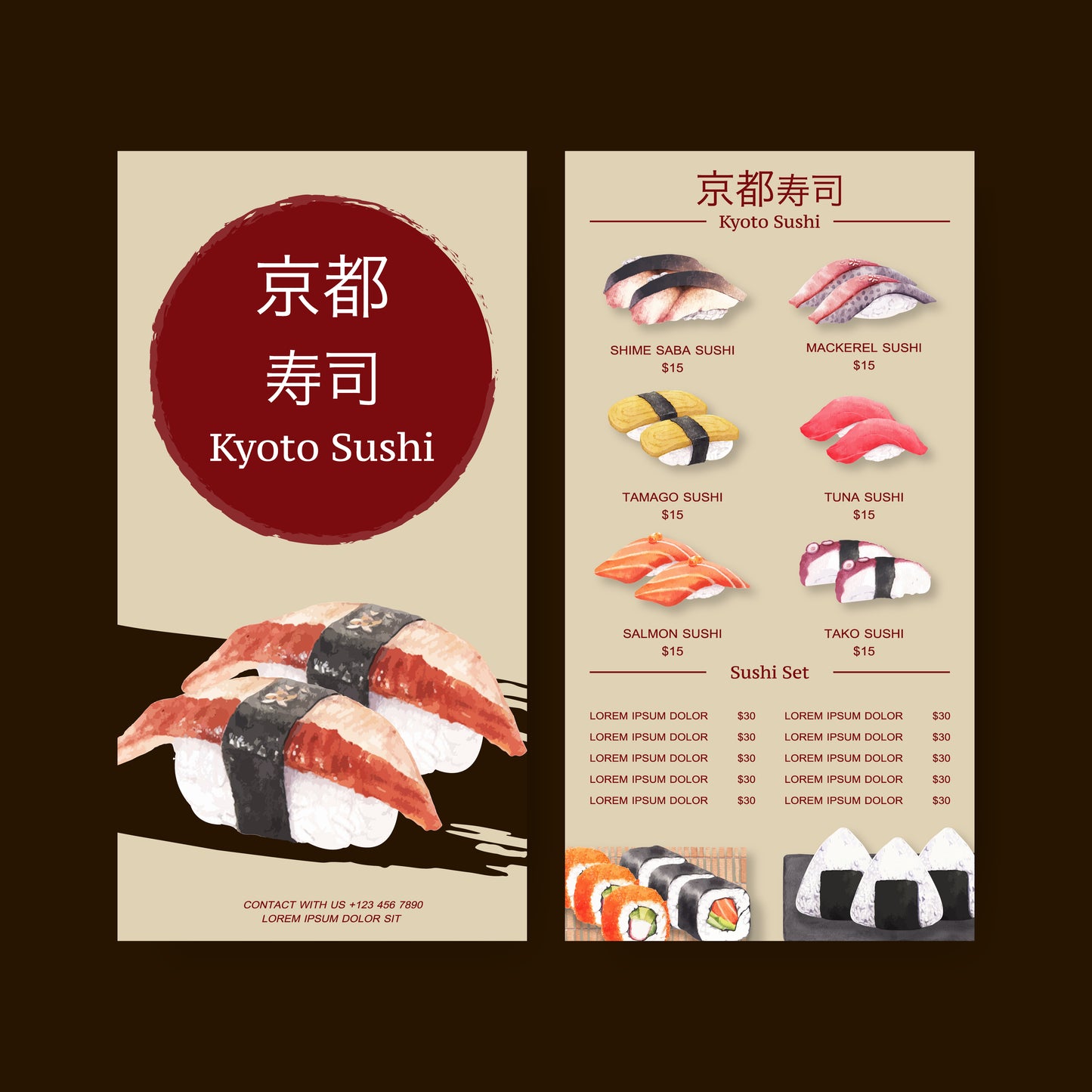 50+ Sushi Restaurant Menu Templates | Printable Japanese Menu Design Bundle for Dine-in, Takeout & Promotions