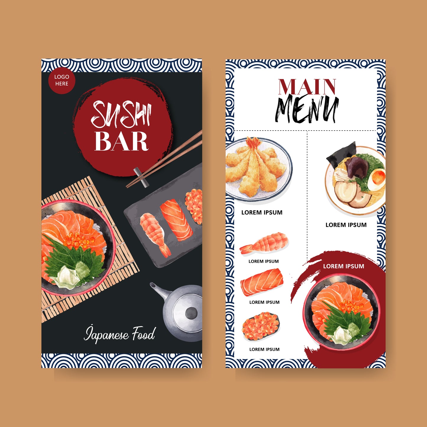 50+ Sushi Restaurant Menu Templates | Printable Japanese Menu Design Bundle for Dine-in, Takeout & Promotions