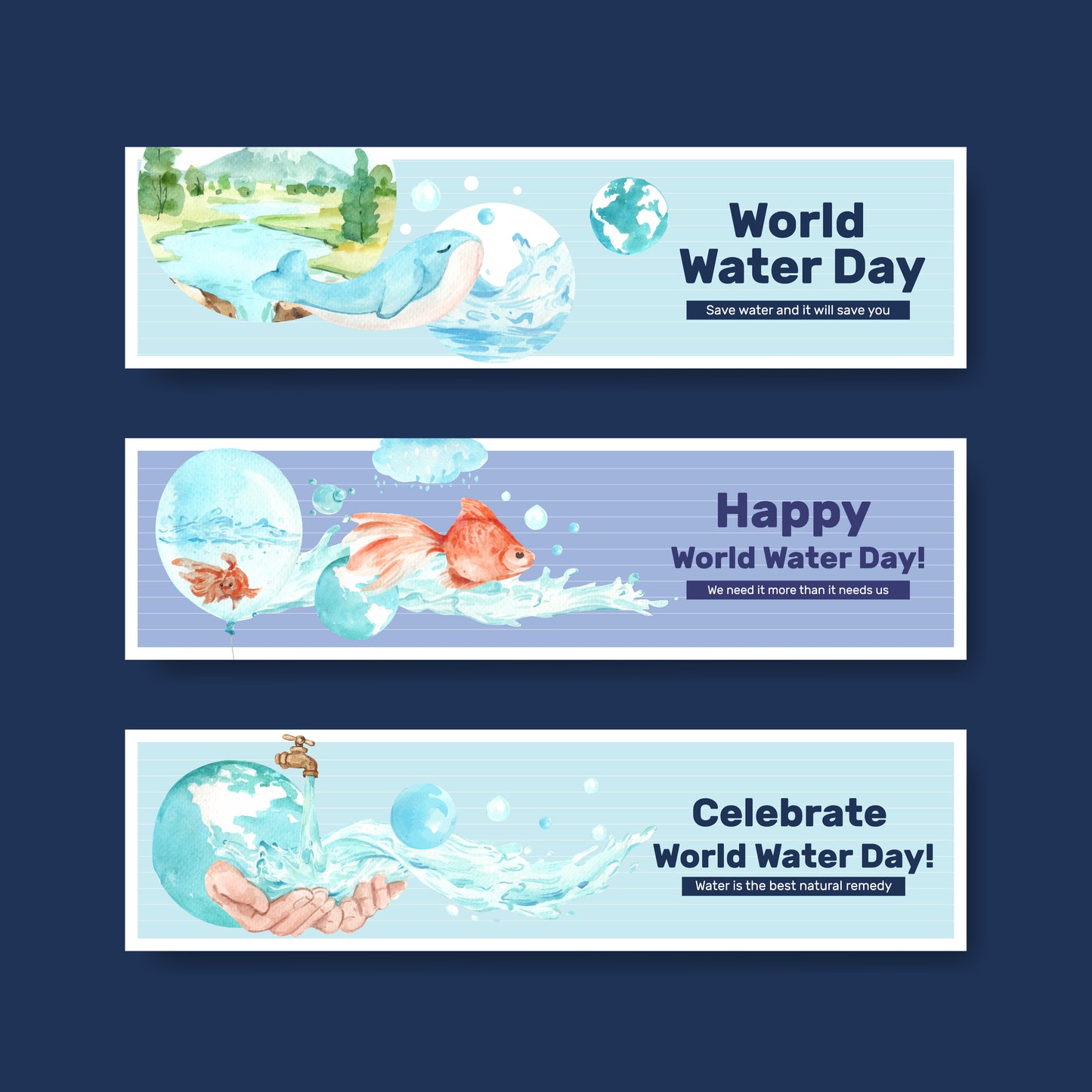 21 World Water Day Poster & Social Media Templates | Printable Water Conservation Awareness Designs
